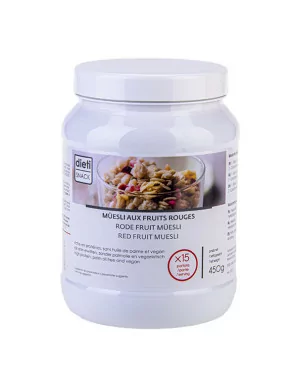 Muesli proteico con frutos rojos bote 450 g