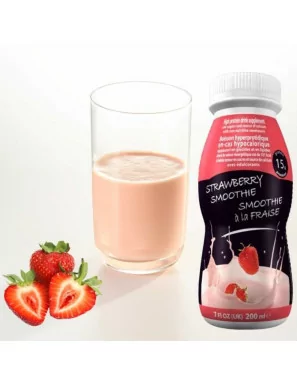 Smoothie proteico de fresa UHT