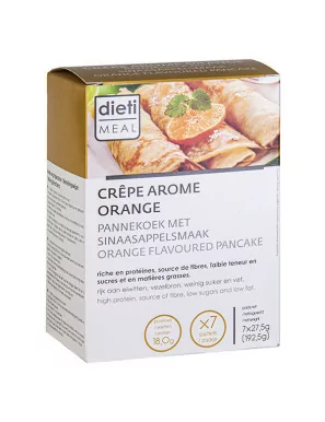 Crepe de naranja con alto contenido en proteínas