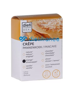 Dietimeal crepe de naranja rica en proteínas baja en azúcares 7 sobres