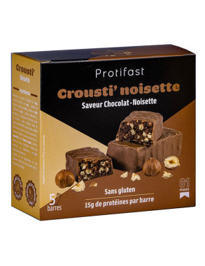 Barrita proteica de chocolate y avellana