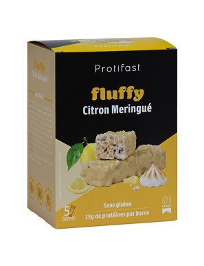 Barritas de proteínas merengue de limón crujiente