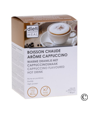 Dietimeal bebida de capuchino rica en proteínas paquete 7 sobres