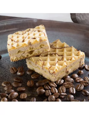 Gofres de café con alto contenido de proteínas